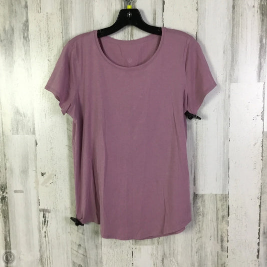 Athletic Top Short Sleeve By Lululemon In Pink, Size: 8