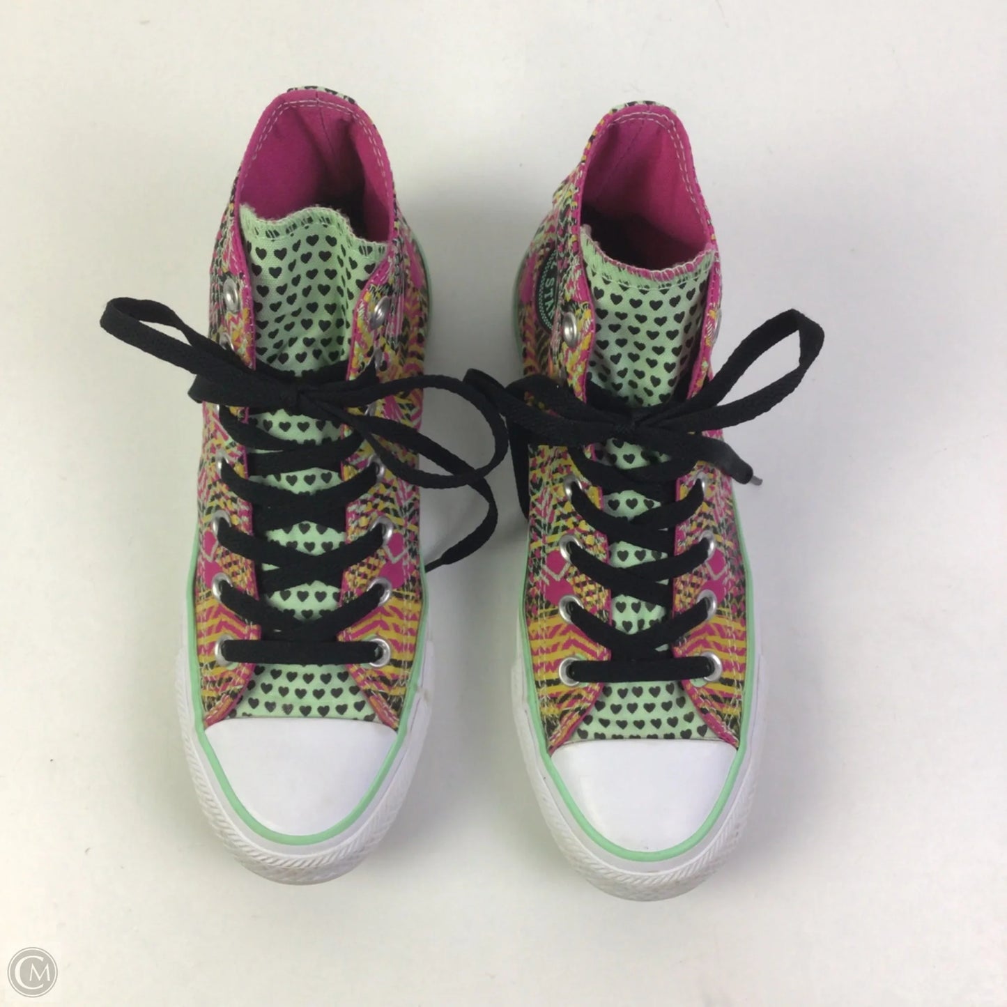 Shoes Sneakers By Converse In Pink & Yellow, Size: 7
