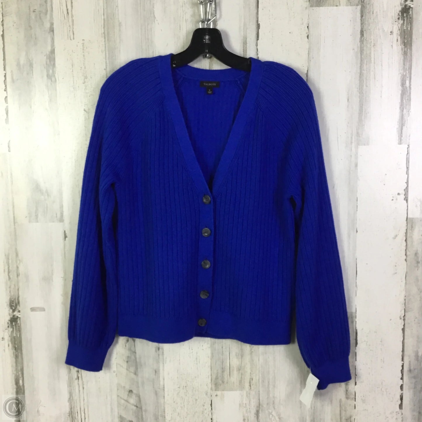 Sweater Cardigan By Talbots In Blue, Size: S