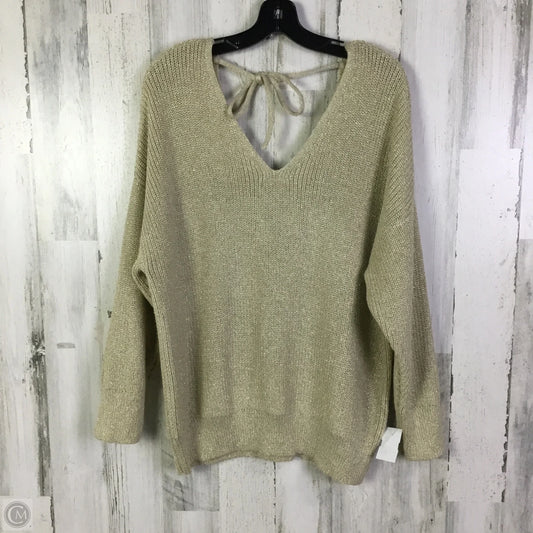Sweater By Loft In Gold & Tan, Size: Xxl