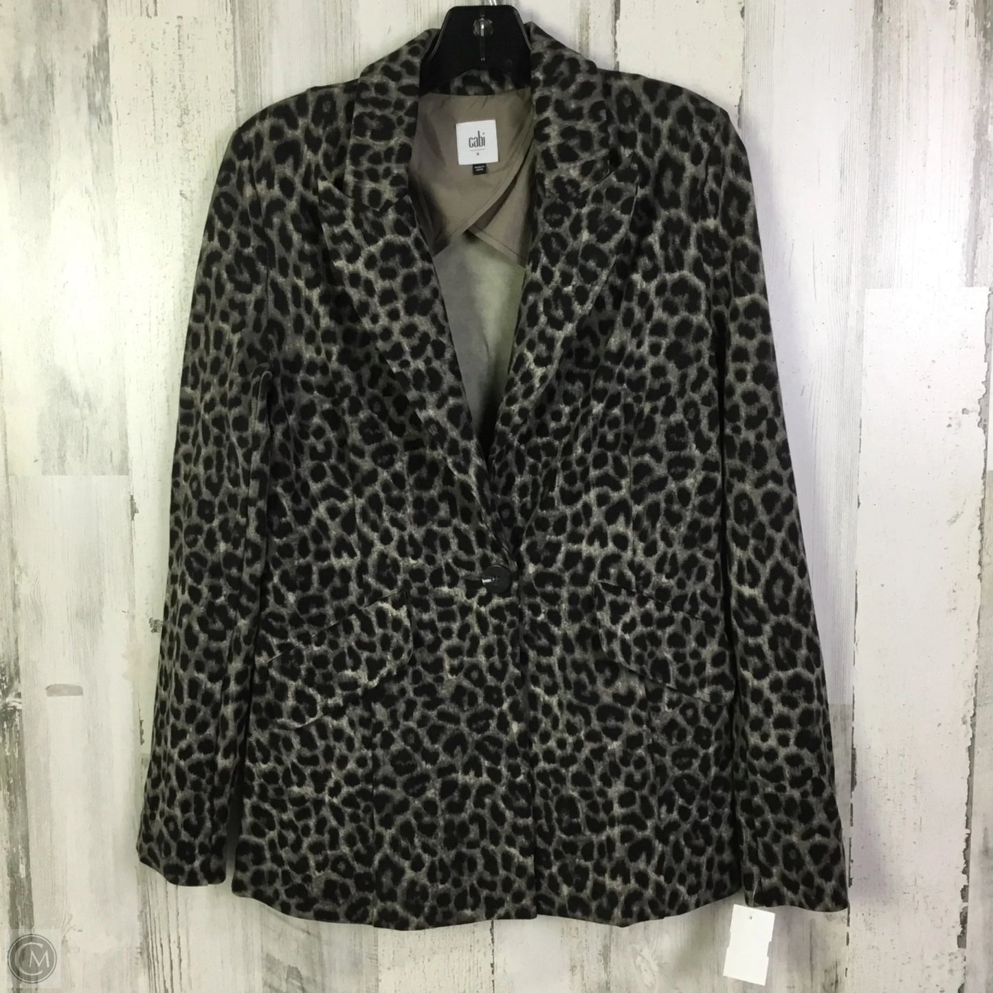 Blazer By Cabi In Leopard Print, Size: S