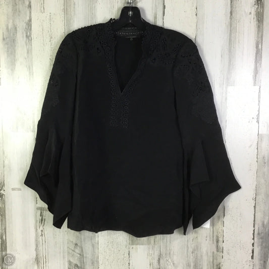 Blouse 3/4 Sleeve By Clothes Mentor In Black, Size: Xs