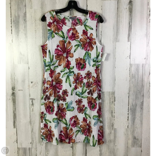 Dress Casual Short By Clothes Mentor In Pink & White, Size: M
