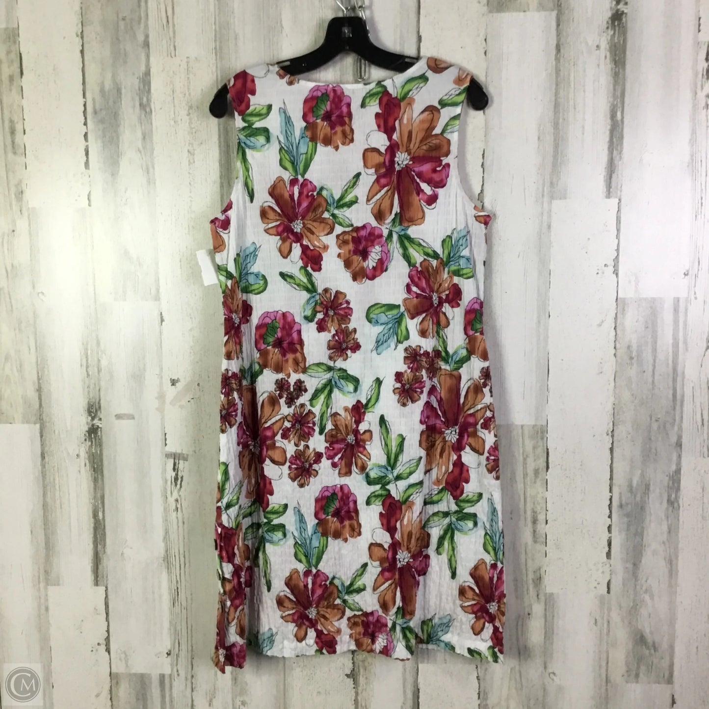 Dress Casual Short By Clothes Mentor In Pink & White, Size: M