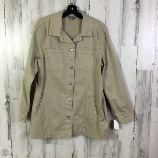 Jacket Shirt By Habitat In Tan, Size: M
