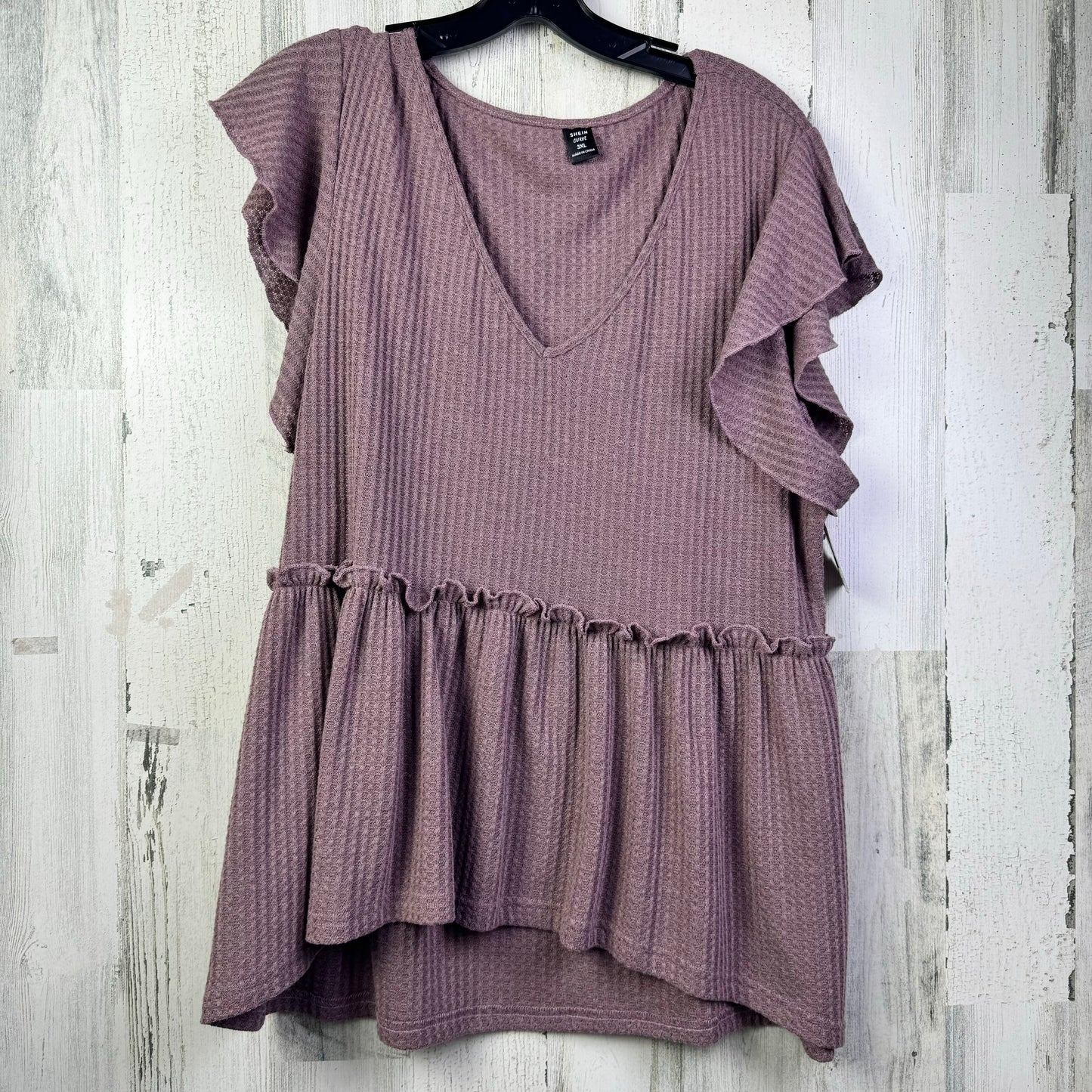 Mauve Top Short Sleeve Shein, Size 3x