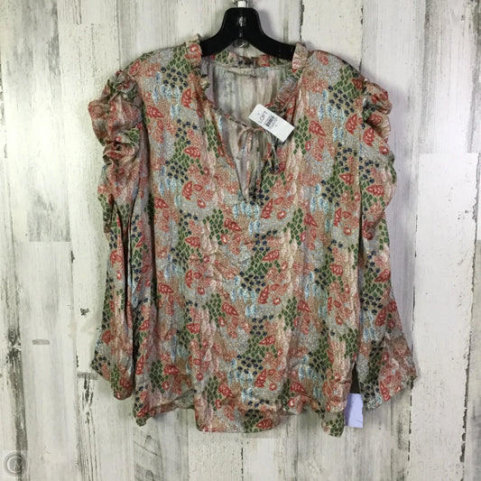 Top 3/4 Sleeve By Loft In Multi-colored, Size: Xl