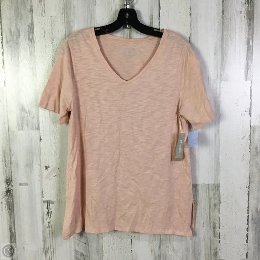 Top Short Sleeve Basic By Chicos In Pink, Size: M