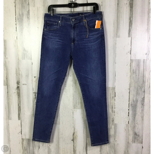 Jeans Skinny By Adriano Goldschmied In Blue Denim, Size: 10