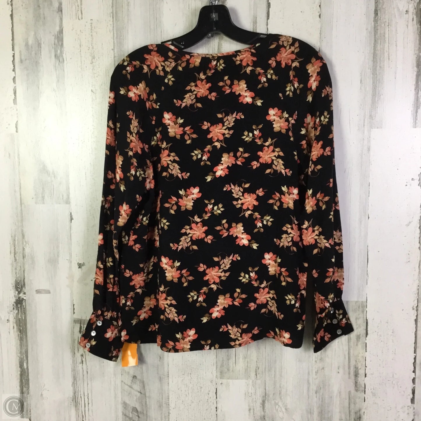 Blouse Long Sleeve By J. Jill In Black & Pink, Size: Xs
