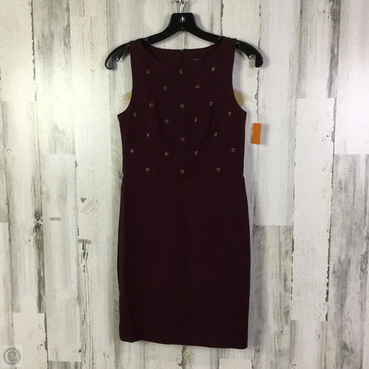 Dress Work By Ann Taylor In Maroon, Size: Xsp