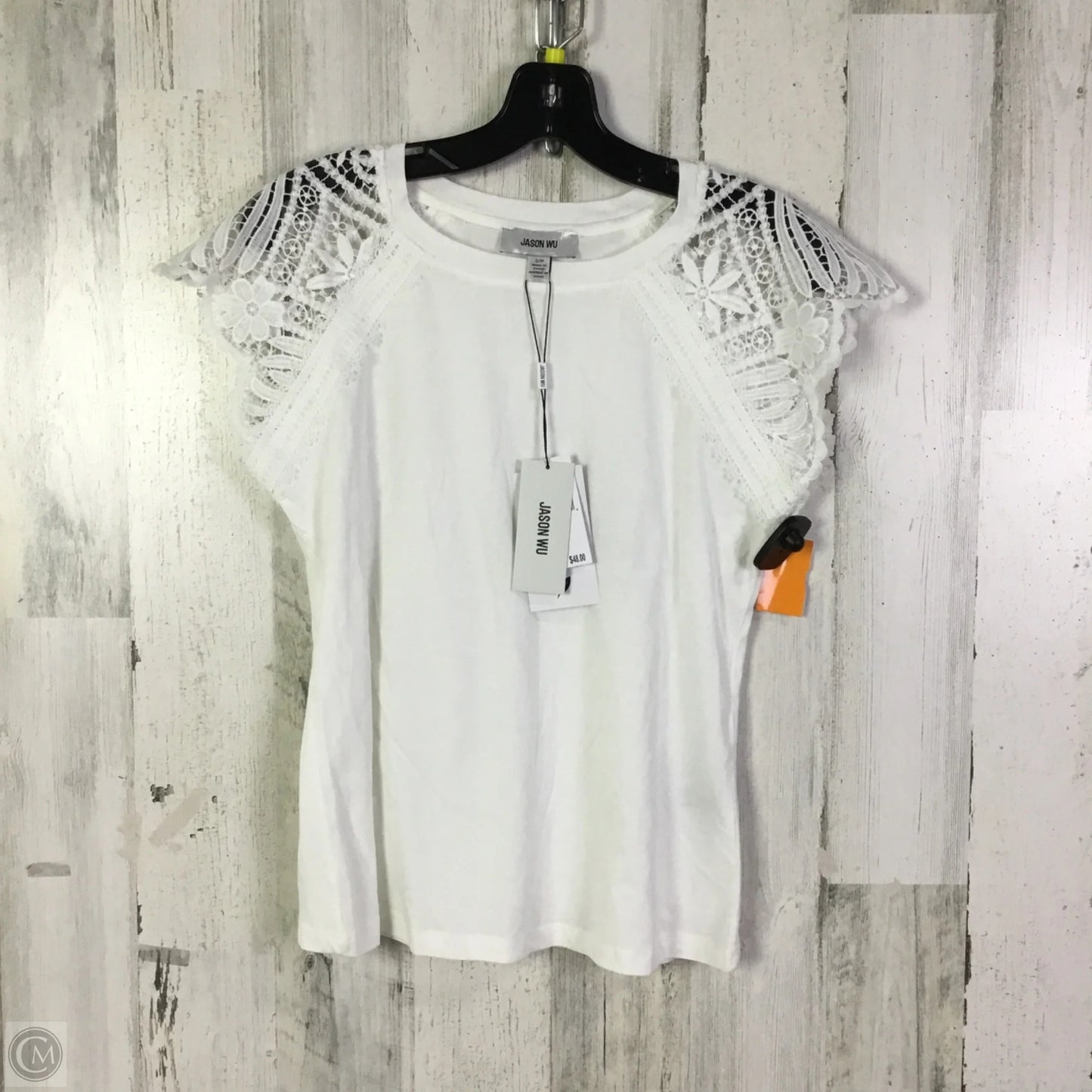 Top Short Sleeve Designer By Jason Wu In White, Size: S