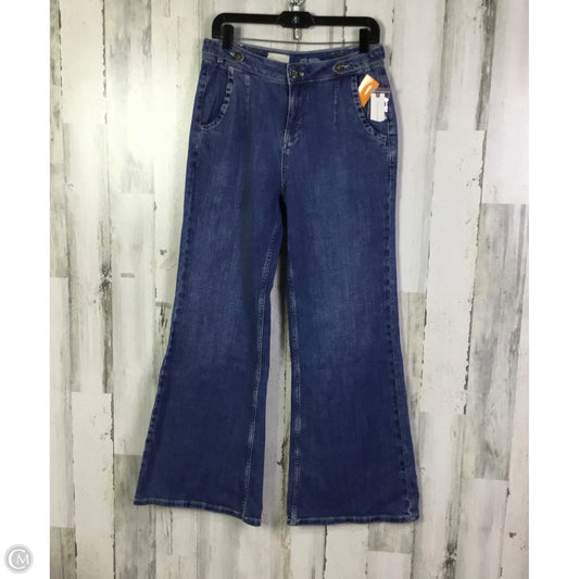 Jeans Flared By Pilcro In Blue Denim, Size: 8