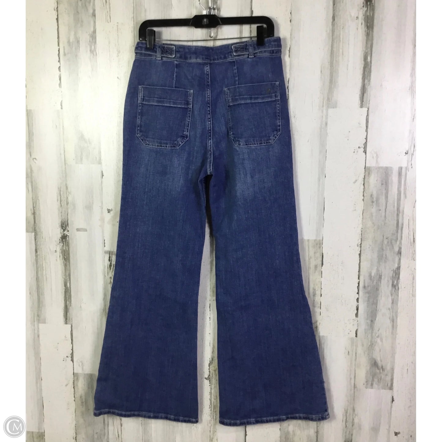 Jeans Flared By Pilcro In Blue Denim, Size: 8