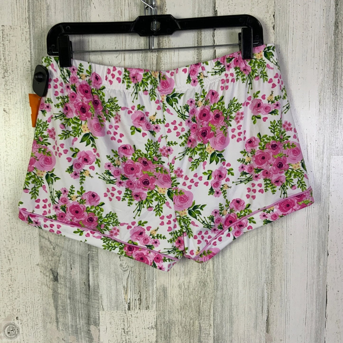 Pajamas 2pc By Tahari In Pink & White, Size: L