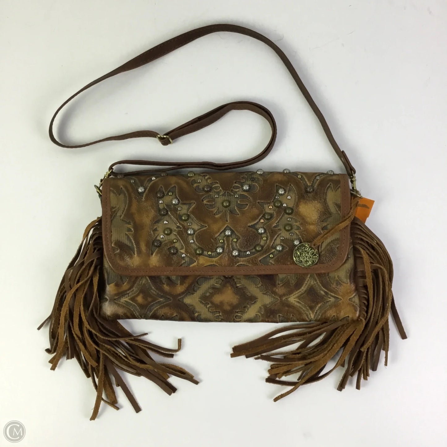 Crossbody Leather By Clothes Mentor, Size: Medium