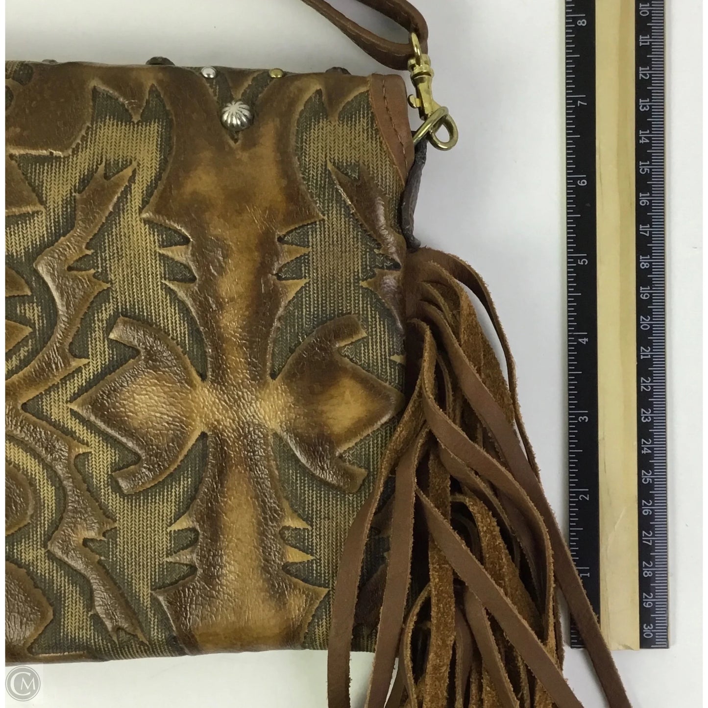 Crossbody Leather By Clothes Mentor, Size: Medium