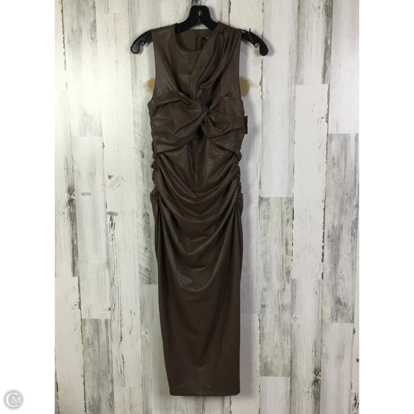 Dress Party Midi By Express In Brown, Size: S