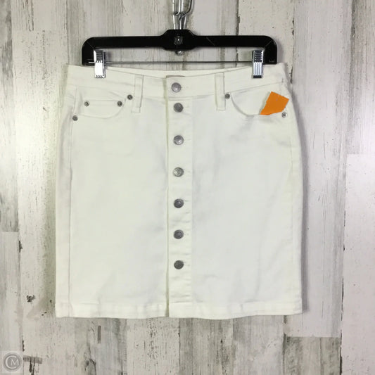 Skirt Mini & Short By Cremieux In White Denim, Size: 8