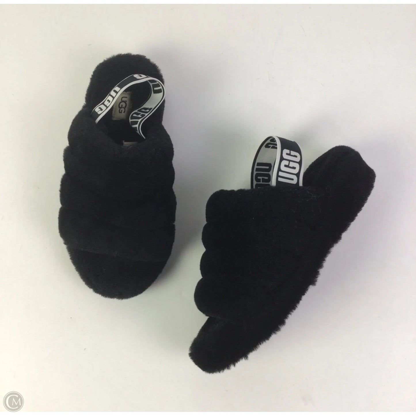 Slippers Designer By Ugg In Black, Size: 7