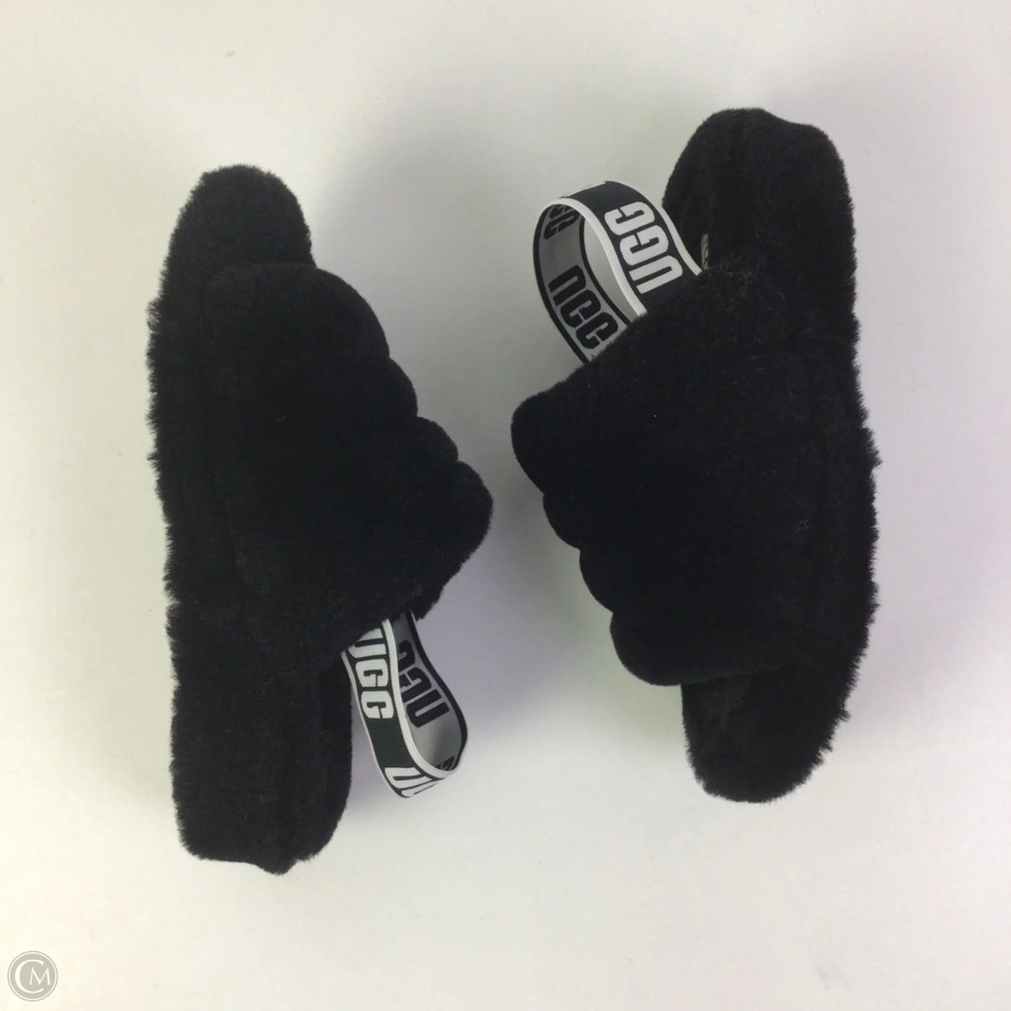 Slippers Designer By Ugg In Black, Size: 7