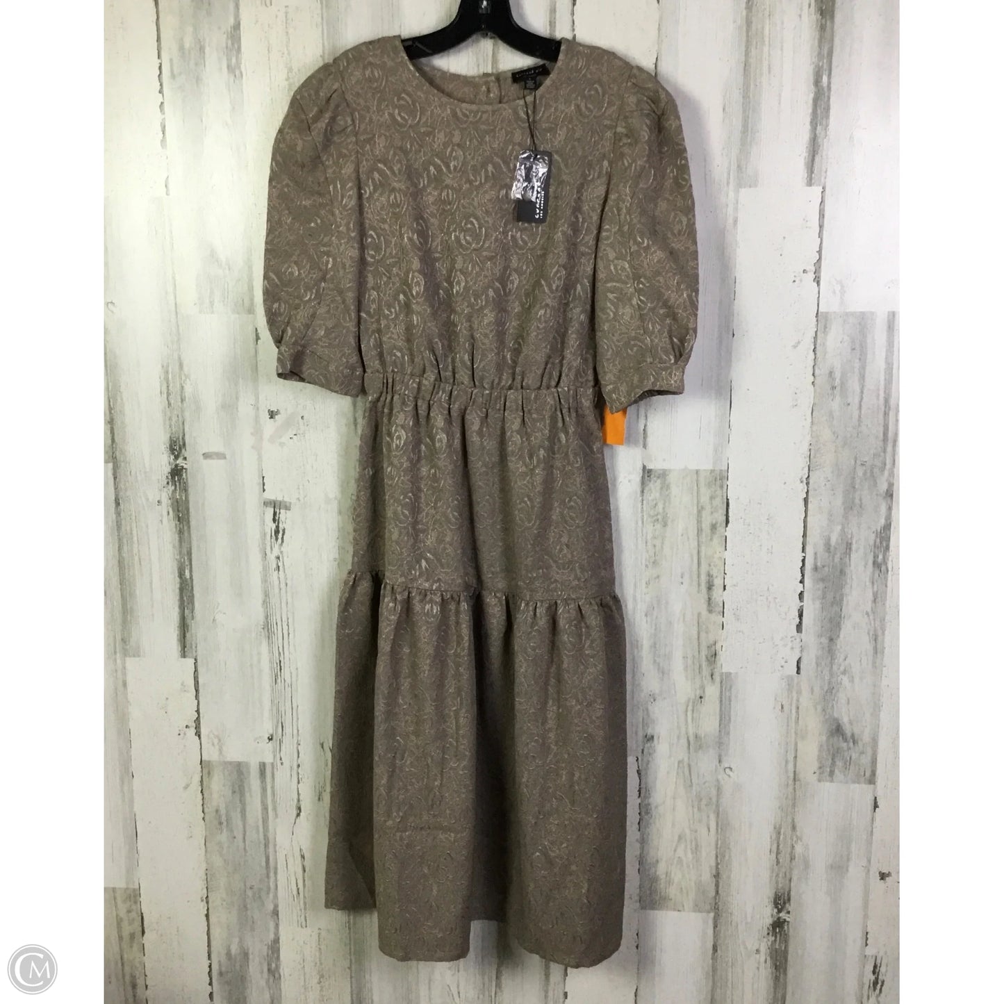 Dress Casual Midi By Current Air In Taupe, Size: S