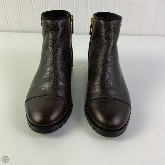 Boots Designer By Karl Lagerfeld In Brown, Size: 7.5