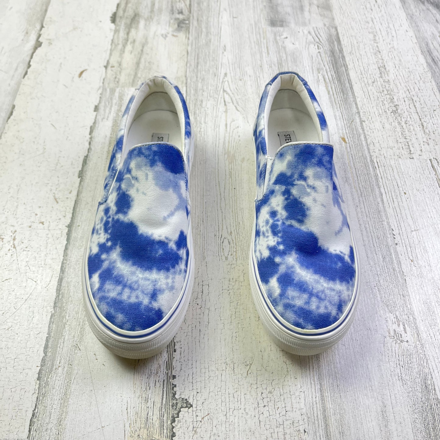 Shoes Sneakers Platform By Steve Madden In Blue & White, Size: 8.5