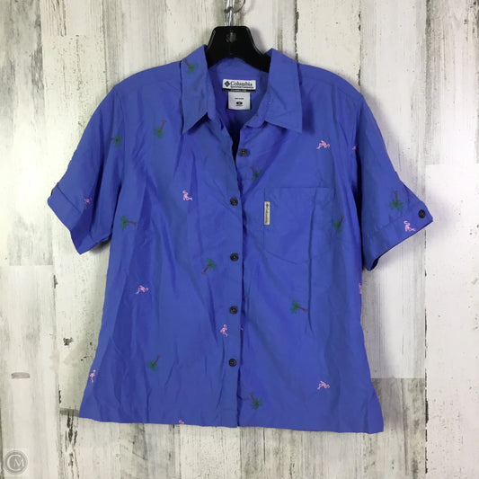 Athletic Top Short Sleeve By Columbia In Blue, Size: M