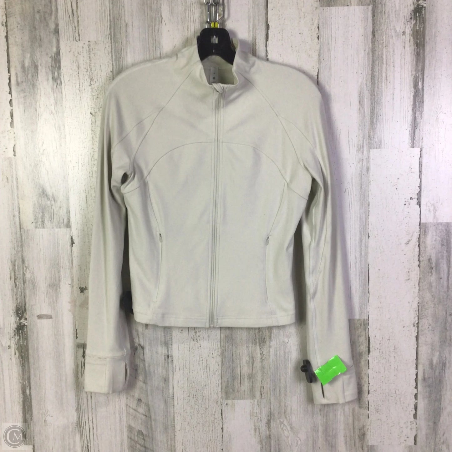 Athletic Jacket By Lululemon In Cream, Size: 8