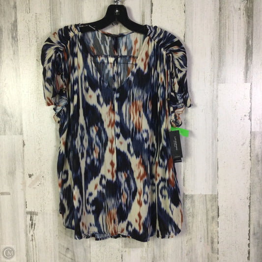 Blouse Short Sleeve By Liverpool In Multi-colored, Size: L