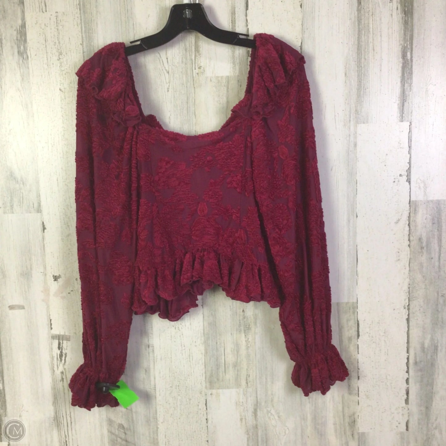 Blouse Long Sleeve By Anthropologie In Purple, Size: Xs