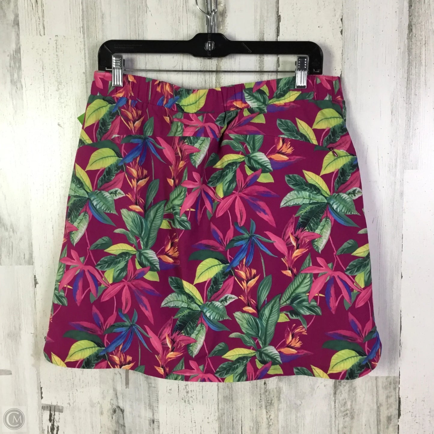 Athletic Skort By Chicos In Green & Purple, Size: L