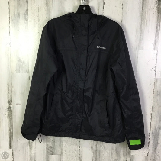 Coat Raincoat By Columbia In Black, Size: L