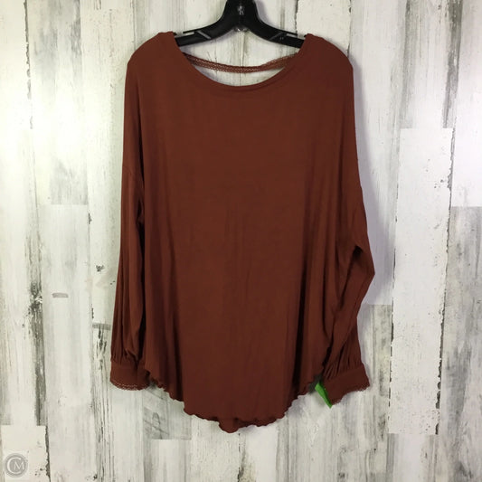 Top Long Sleeve By Free People In Orange, Size: S