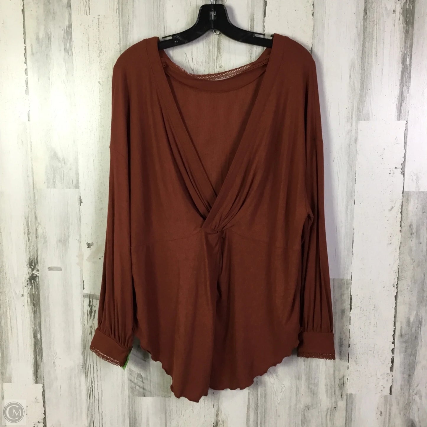 Top Long Sleeve By Free People In Orange, Size: S