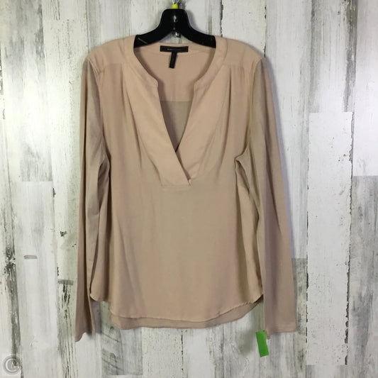 Blouse Long Sleeve By Bcbgmaxazria In Pink, Size: L