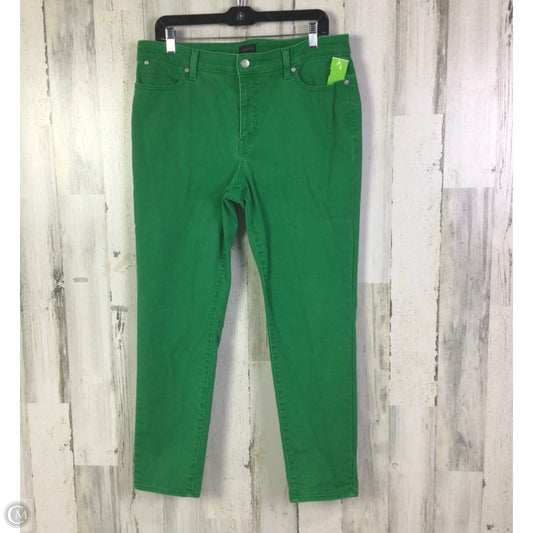 Jeans Skinny By Talbots In Green Denim, Size: 12