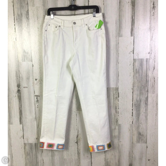 Jeans Straight By Clothes Mentor In Ivory, Size: 14