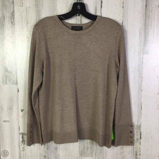 Top Long Sleeve By Investments In Taupe, Size: Mp