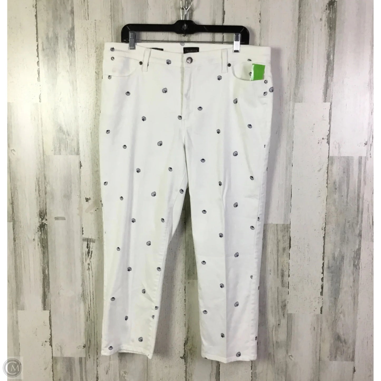 Jeans Cropped By Talbots In White Denim, Size: 14