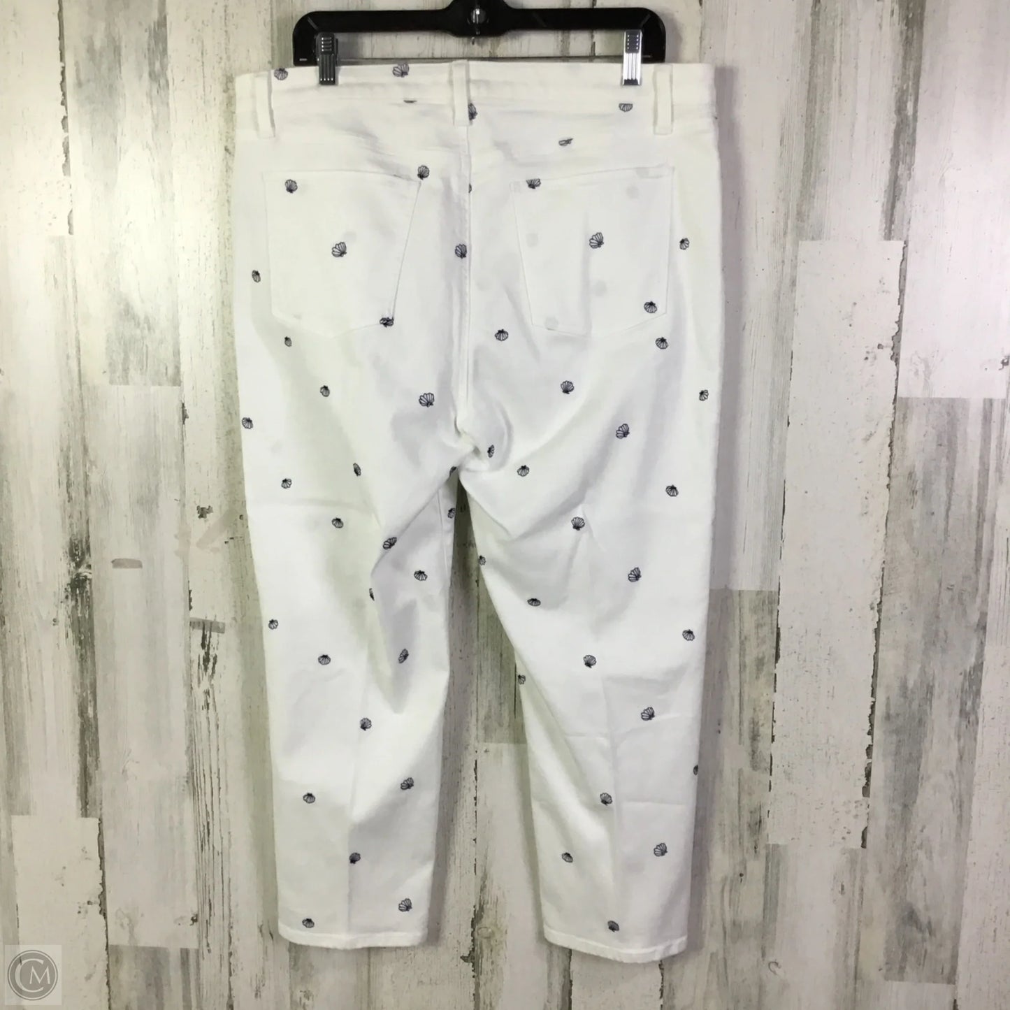 Jeans Cropped By Talbots In White Denim, Size: 14