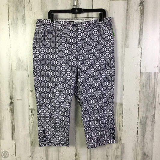 Capris By Talbots In Blue & White, Size: 14