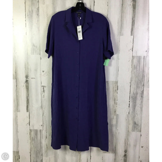 Dress Casual Midi By Eileen Fisher In Blue, Size: Xs