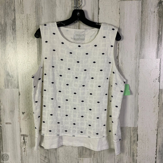 Top Sleeveless By Talbots In White, Size: Xlp