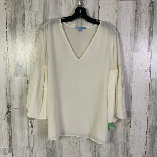 Blouse 3/4 Sleeve By Antonio Melani In Cream, Size: L