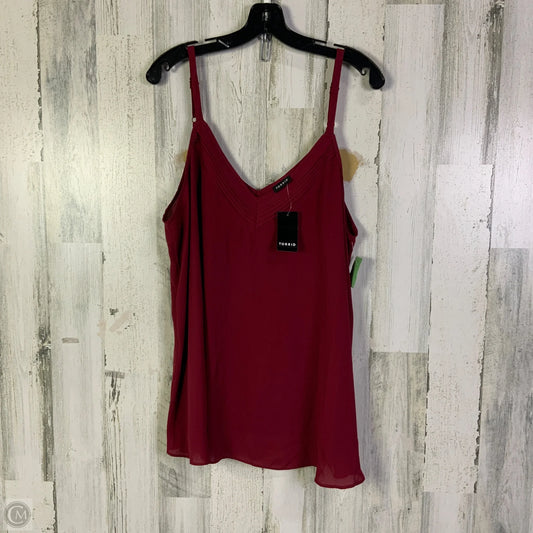 Blouse Sleeveless By Torrid In Red, Size: 1x