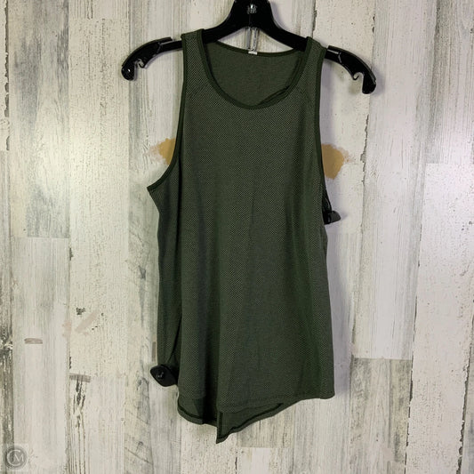 Athletic Tank Top By Lululemon In Green, Size: 6