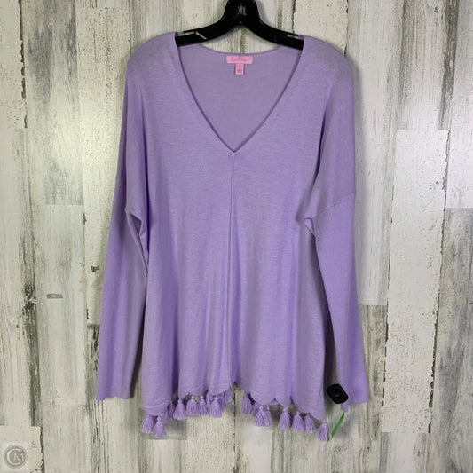 Top Long Sleeve Designer By Lilly Pulitzer In Purple, Size: L