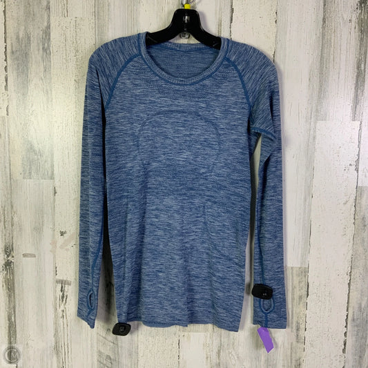 Athletic Top Long Sleeve Crewneck By Lululemon In Blue, Size: 6
